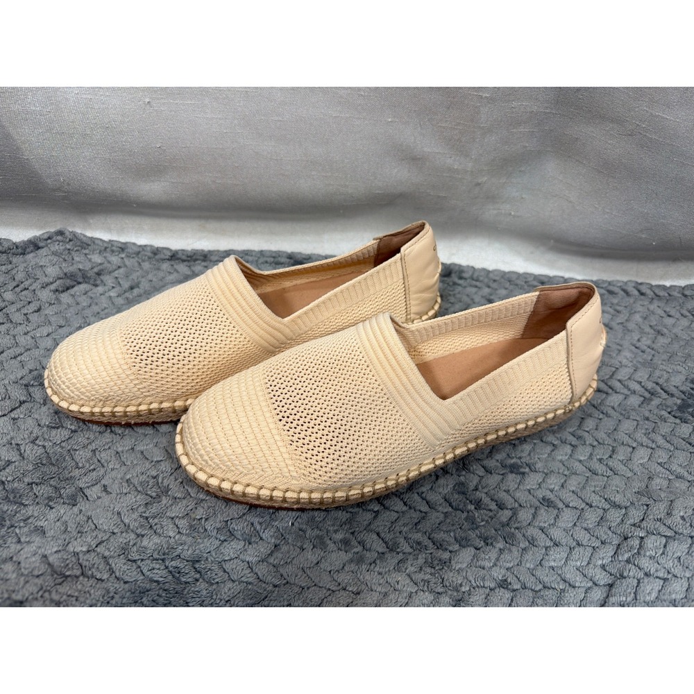 Cole Haan Pinch Maine Grand.OS Beige Knit Leather Espadrille Loafers W29860 9.5B